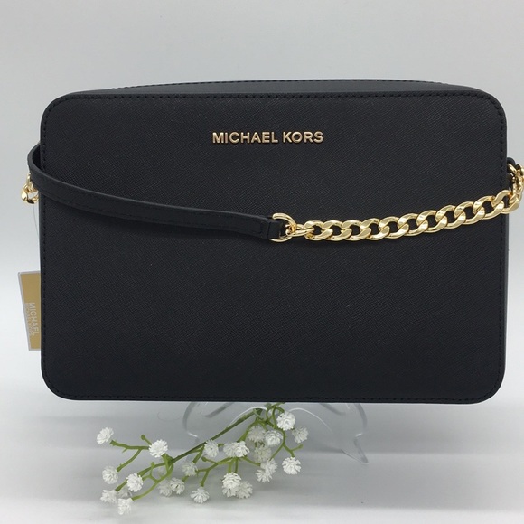 MICHAEL KORS JET SET ITEM LG EW CROSSBODY Black NWT - Picture 2 of 8